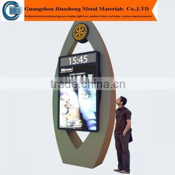 prefab led advertising light box outdoor ,modern totem ad light box for street