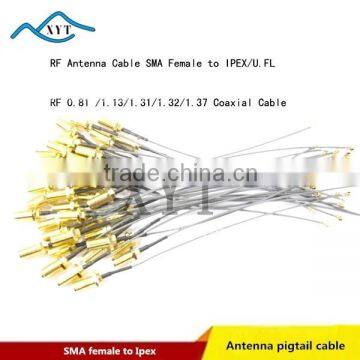 Factory Price SMA female to Ipex/UFL rf0.81/1.13/1.31/1.37 good quality pigtail cable