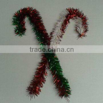 HOT SALE! 24 Inch Two Tone Christmas Craft Tinsel Candy Cane,Outdoor Christmas Tree Hanging Decoration Ornaments