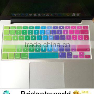 UltraThin Rainbow Keyboard Cover TPU Silicon Laptop Key Sticker Waterproof Skin For Macbook Air Pro iMac 11 12 13 15 17 Inch