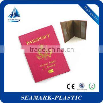 2016 cheap custom logo PU travel passport holder passport cover