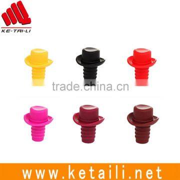 2016 wholesales hot selling fashional high quality cheap christmas silicone wine bottle stopper made in China