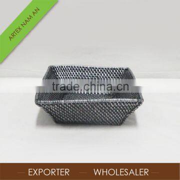 Wholesale Black wicker woven rattan tray/ Best wholesale serving trays Artex Nam An