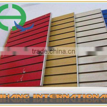 hot sale high quality 18mmt slot mdf for supermarket/slatwall