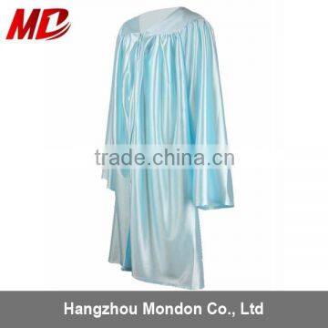 Children Graduation Gown Shiny Sky Blue