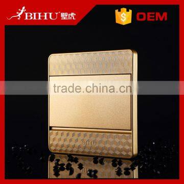 alibaba co uk High Temperature Resistance Fireproof golden PC 1gang 2 way wall switch