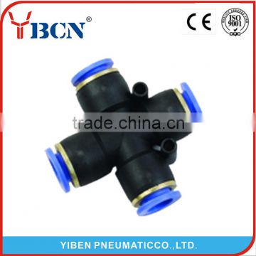 quick connect fitting PZA Union Cross Pneumatic Push in Fittings hose fitting