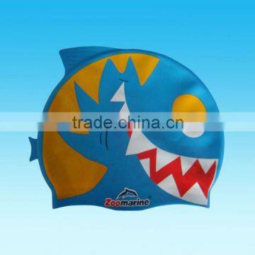 Shape Shark Silicone Rubber Swimming Cap (adult / kid sizes for choose)