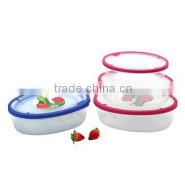 3pocs Oval plastic Food Container set GL50-B