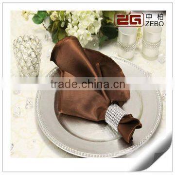 Imitated Silk Fabric Coloful Square Custom Linen Table Napkin