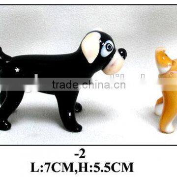 hand made glass dog decoration