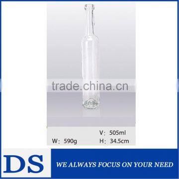 500ml Classic fancy unique shape glass liquor bottle