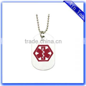 Factory Customized logo soft enamel dog tags necklace