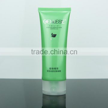 empty plastic cosmetic packaging flat tubes with flip top cap