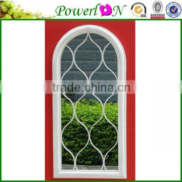 Classic New Fashion Antique Powerlon White Wrough Iron Frame Mirror For Home Backyard Patio J15M TS05 X11PL08-34278