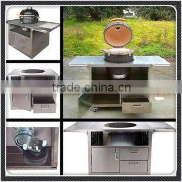 Garden Kamado bbq grill with 304#stainless steel table AU-21S1