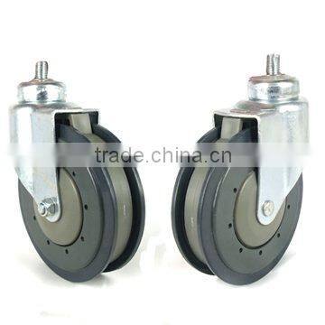 5'' dual dishes shopping trolley escalator caster swivel caster