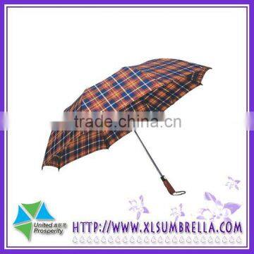 29''Wooden Pongee Auto open ladies golf umbrella