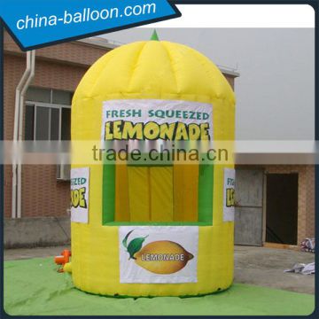 3mWx3mLx4.5mH yellow inflatable lemon stand bar booth hot sale