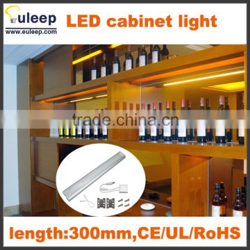 Retailing led bar light,LED cabinet light with RF remote control switch export Canada, 300mm