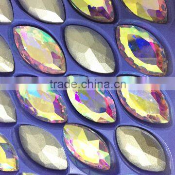 Wholesale Perfect Shining 17x32mm Marquise Shaped Stone For Luxury Decoration Loose Pointback setting stone