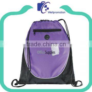 Wholesale Polyester Sports Drawstring Bags Backpack With Logo photo-5