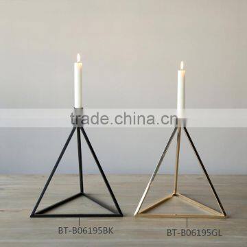 Triangular Metal Candle Holder Gold,Black                        
                                                Quality Choice