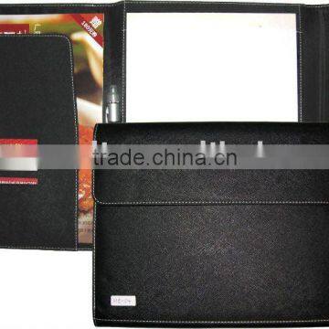 PVC Material Portfolio with Button Closure