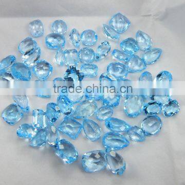 Natural Swiss Blue Topaz Faceted Gemstone, Blue Topaz Loose Gemstone photo-5