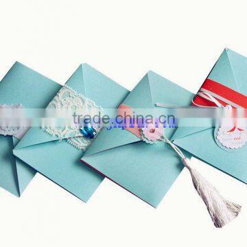 bule wedding invitation card