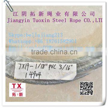 3.97-4.76mm nylon coated stainless steel cable