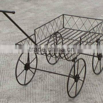 wrought iron garden cart