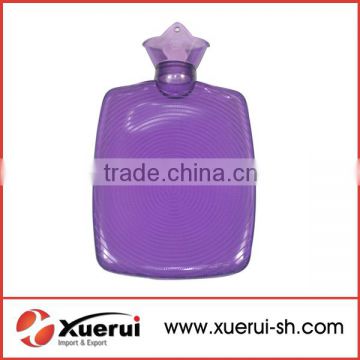 2000ml rectangular transparent pvc hot water bottle