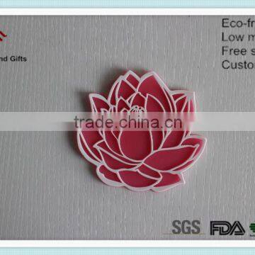 Rose lotus shape silicon tea cup coaster