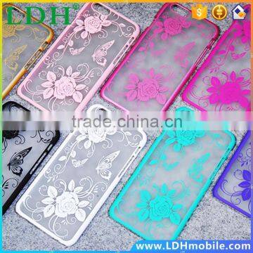 Brand New Beautiful Floral Rose Butterfly Palace Flower Matte Plastic Phone Cases Cover For iPhone 5 5G 5S 6 6G 6S 4.7 6plus 5.5