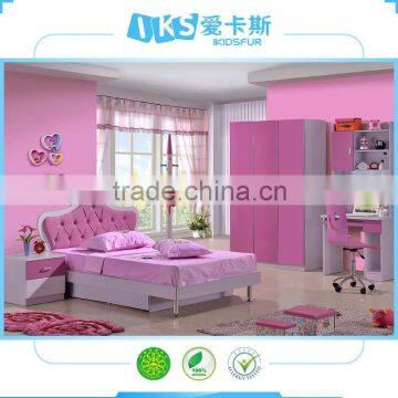 2015 sweet pink color children bed for girls 8101B#