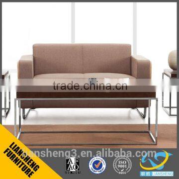 Liansheng Hot Sale Model, Fantastic Fabric Sofa With Plywood Shell Back and Stainless Steel Base