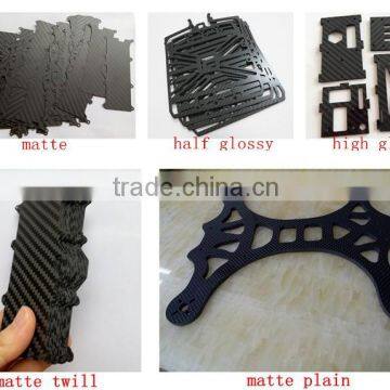 New products 2016 3k carbon fibre fabric cnc cutting custom made mini drone spare parts