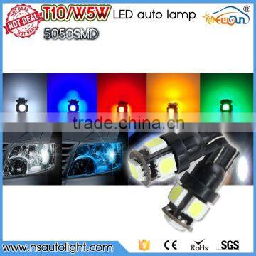 Error Free T10 W5W 5050 5 SMD Car Led Clearance Lights License Plate Lamp Parking Light Car Styling