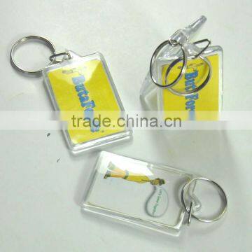 Customized Acrylic key ring, printed photo clear acrylic key tag