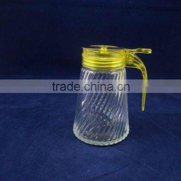 260ml glass oil cruet bottle with plastic handle