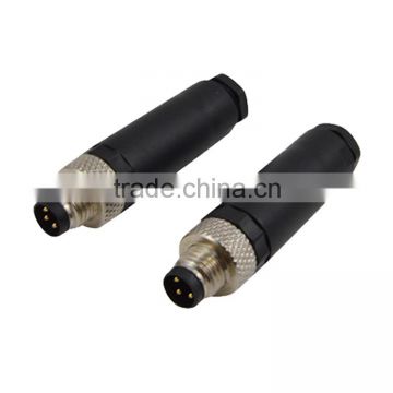 TPU with GF insert waterproof assembly type m8 3 pin female connector with ip67 protection grade