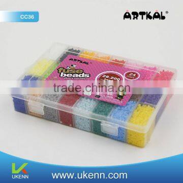 ARTKAL soft fuse beads C-2.6MM 66600 beads/box 36colors faith charm bracelet beads earring findings components