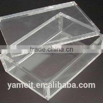 Rectangle Clear High Polish Small Acrylic Box With Magnet And Lid