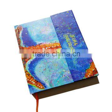 hardbound notebook/notebook with elastic closure laptop notebook cover protective skin sticker