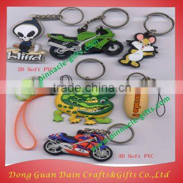 2017 New Customized Designs 3D Soft Pvc Keychains photo-4