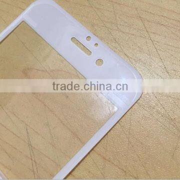 Full screen 3D carbon fiber tempered glass for iphone 6  gold supplier wholesale