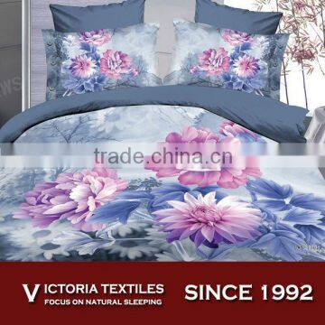 pink flower print bedding sets full bed linen sheet bedding 3D