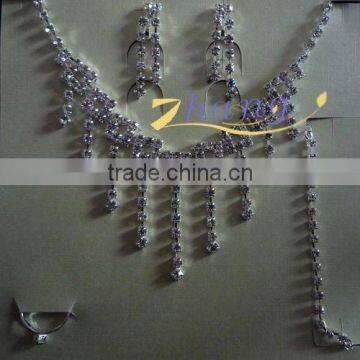 fashion new design rhinestone bridal jewelry set