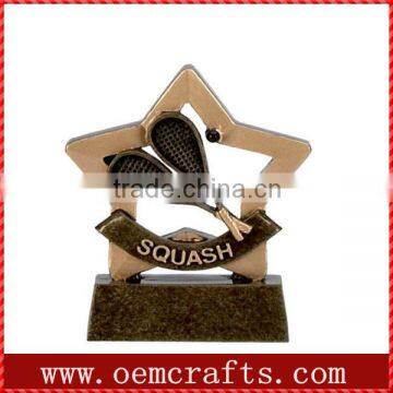 Tennis handmade No.1 resin Custom trophy wholesale